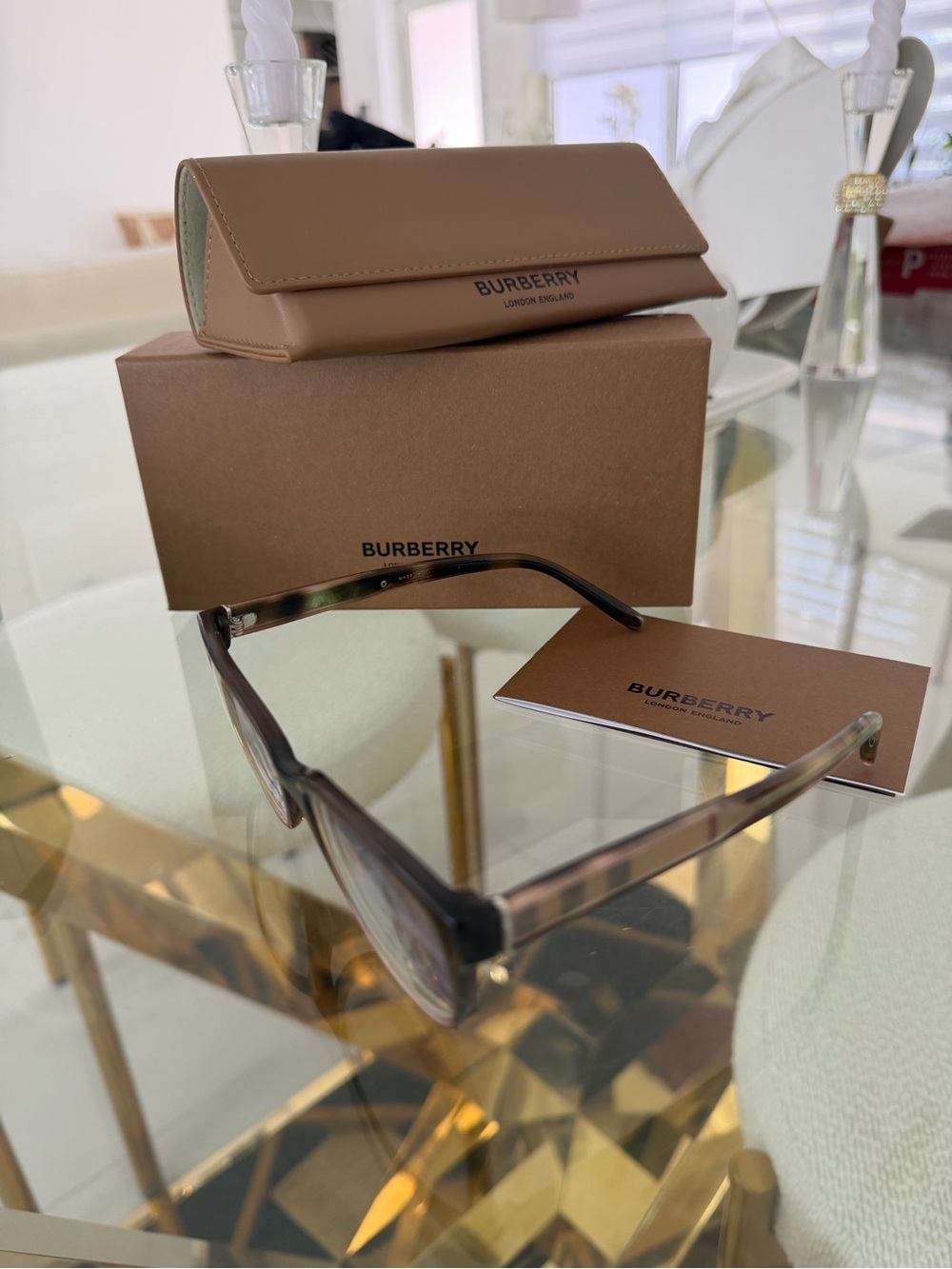 Burberry Brown Tortoiseshell Round Optical Frames - Picture 7 of 7